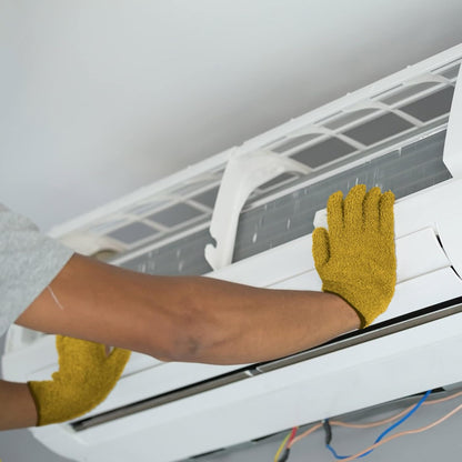 Patelai 3 Pairs Microfiber Plant Dusting Gloves Leaf Cleaning Gloves for Indoor Plants, Blinds, Furniture, House(Medium,Brown, Dark Green, Dark Red)