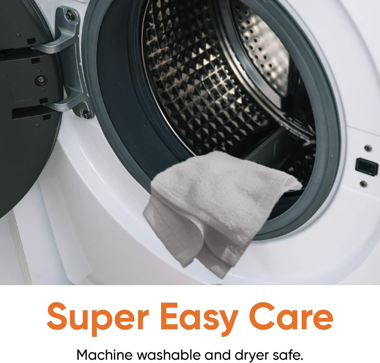 Superio Cotton Terry Washcloths Grey Towels 100% Cotton Cleaning Cloth 16" Rags Wash Clothes for Body and Face, Spa Towels, Multi Purpose (24, 16"x16")