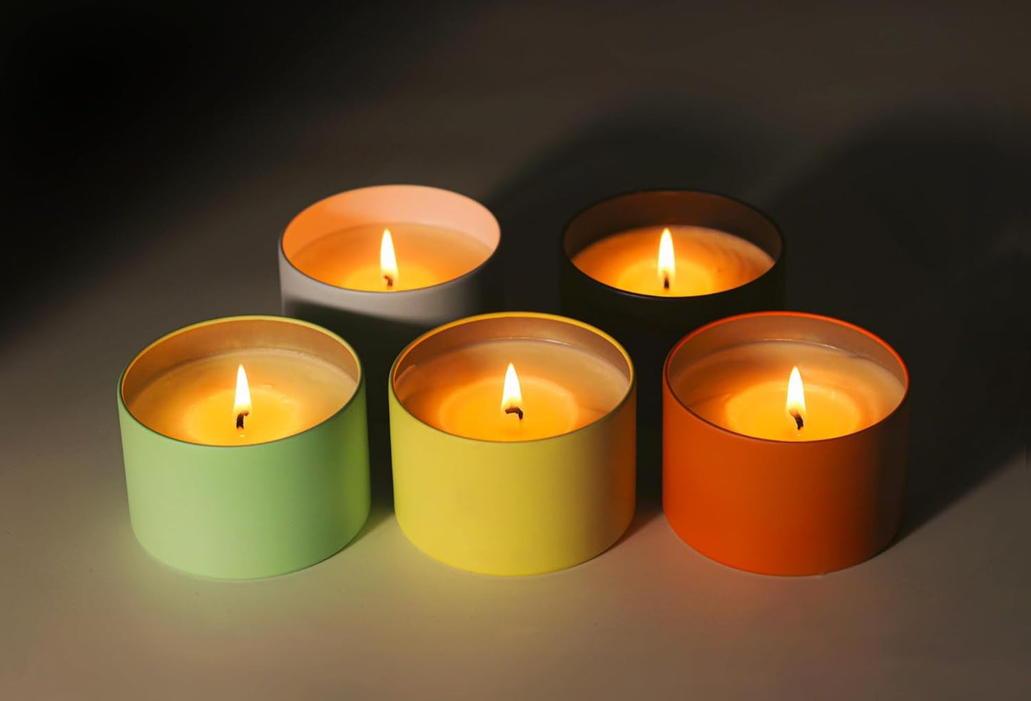 Aroparc Candle Tins 8oz with Lids, 24 Pack Seamless Candle Containers for Candle Making Supplies Empty Candle Jars - Lemon