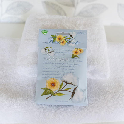 WILLOWBROOK | Fresh Scents Scented Sachet Packet | White Cotton | Air Freshener Bags for Drawers, Closets, Cars | 6 Pack | Long Lasting Home Fragrance