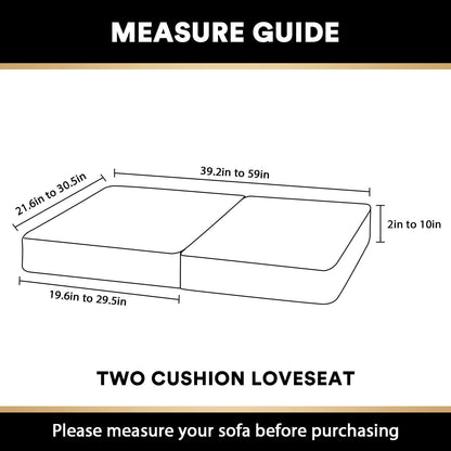 PrinceDeco Stretch Velvet Couch Cushion Covers for Individual Cushions Sofa Cushion Cover Seat, Sofa Covers Washable, Couch Seat Cushion Covers for Sectional (2 Pieces, Grey)