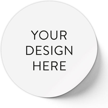 5-1000 Custom Vinyl Stickers - Upload Your own Image, Text, Design, Logo - Personalized Logo Labels for Handmade, Packaging, Bottle, Jars, Candle, Brand Stickers (White, 1x1)
