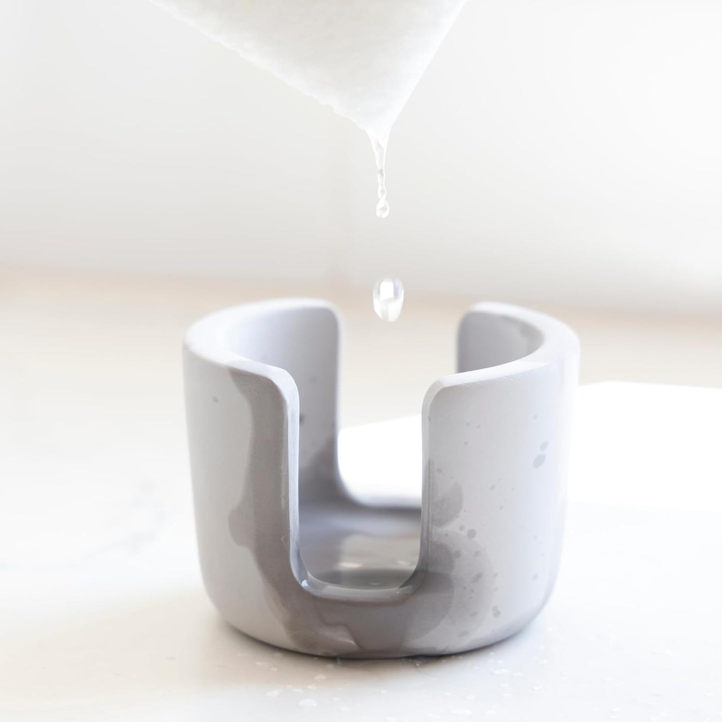 Selegna Diatomite Quick Dry Kitchen Sink Organizer (Brown, Small, 0.42 lbs) - Absorbent Drying Rack for Dish Sponge