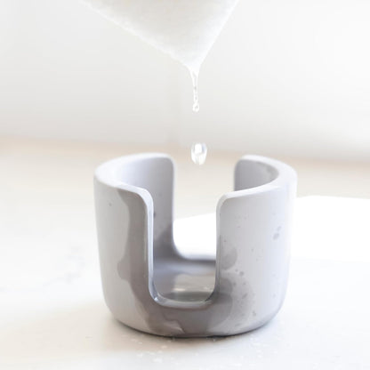 Selegna Diatomaceous Earth Sponge Holder - Drying Rack, Absorbent Stone Kitchen Sink Organizer, Beige (Small)