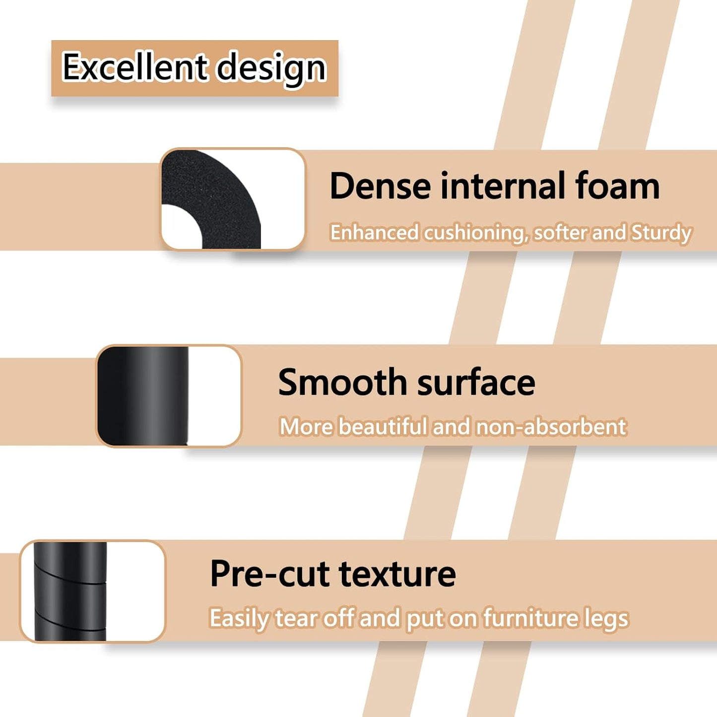 8 Pcs Bed Frame Toe Protectors, Non-Adhesive Bed Frame Leg Covers for Toe Savers, Toe Cushion for Any Furniture Leg - Prevents Toe Injuries from Hitting Hard Furniture Legs