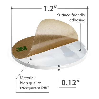 X-Protector Glass Table Top Bumpers - 20 PCS 1.2"- Self-Adhesive Glass Table Top Anti Slip Pads - Clear Rubber Glass Table Top Grippers - Glass Table Protector to Keep Glass Table Top from Sliding!