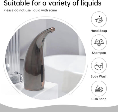 Automatic Liquid Soap Dispenser,300ML Touchless 4 Gear Adjustable, Countertop Electric Battery Operated Hand Soap Dispenser with Sensor for Bathroom,Kitchen,Office（Red Copper）