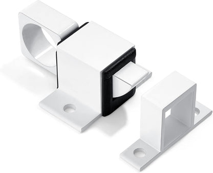 4 Packs Spring Door Lock, White Self-Closing Gate Latch with Aluminum Alloy, Security Latch for Windows, Cabinets & Gates