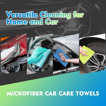 HOMEXCEL Microfiber Cleaning Cloth 12 Pack, 12.5 x 12.5 Inch Microfiber Towels for Cars, Ultra Absorbent Cleaning Rags, Lint Free Cleaning Towels for Household, Kitchen, Window, and Car, Multicolor