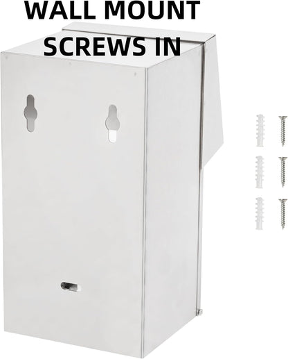 Commercial Toilet Paper Tissue Dispenser Dual Rolls Toilet Paper Holder with Lock,Heavy Duty Stainless Steel Touchless Automatic Paper Towel Dispenser with Shelf Wall Mount for Bathroom/Restroom