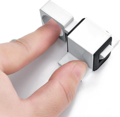 2 Packs Spring Door Lock, White Self-Closing Gate Latch with Aluminum Alloy, Security Latch for Windows, Cabinets & Gates