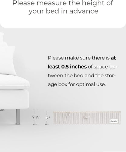 StorageWorks Large Under Bed Storage Containers with Handles and Label Holder, 2 Pack Ultra-thick Fabric Underbed Bins, Closet Organizer for Clothes, Blankets, Sweater