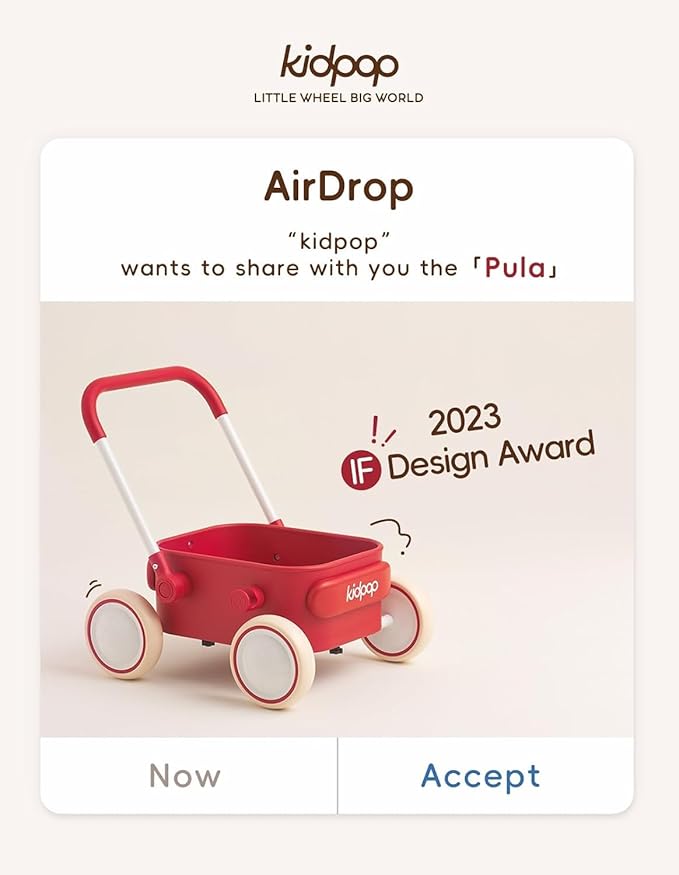Kidpop PULA 2-in-1 Push and Pull-Along Wagon, Baby Push Walker for First Learner from 7 Month to 4 Year, One Year Birthday Gifts, Sturdy and Safe, Indoors and Outdoors (Blue)