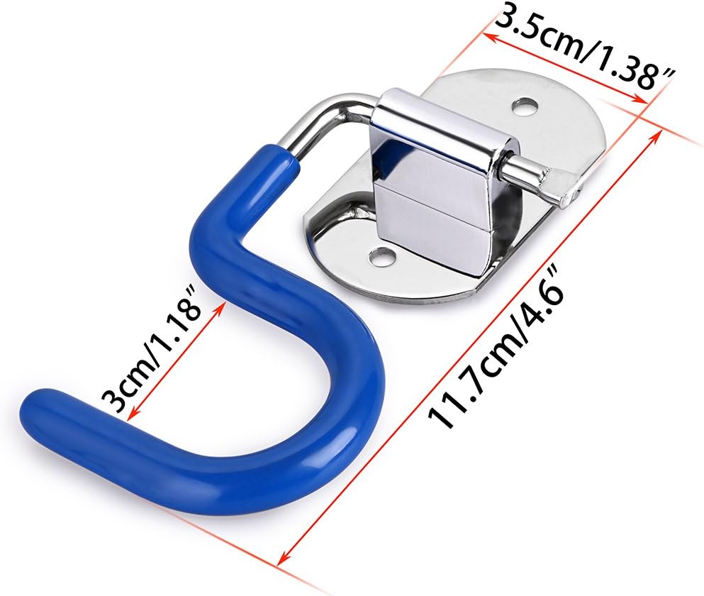 Sumnacon Mop Broom Holder Organizer, 4 Pcs S-Type Wall Mounted Cleaning Tools Organizer, Space Saver Brooms Mops Rakes Holder, Stainless Steel Heavy Duty Broom Mop Handle Holder for Kitchen Garage