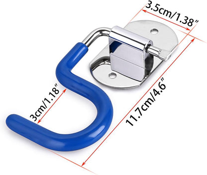 Sumnacon Mop Broom Holder Organizer, 4 Pcs S-Type Wall Mounted Cleaning Tools Organizer, Space Saver Brooms Mops Rakes Holder, Stainless Steel Heavy Duty Broom Mop Handle Holder for Kitchen Garage