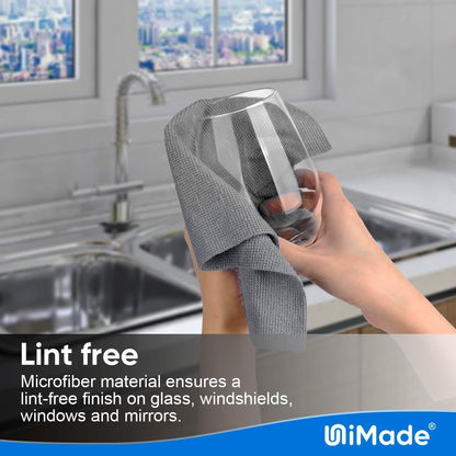 Microfiber Cleaning Cloth, 50 Pack Microfiber Towels for Cars Reusable Shop Rags Bulk Lint Free Cleaning Towels for Car Kitchen Automotive Bar Mechanic Restaurant Garage, 11.5"x 11.5", Grey