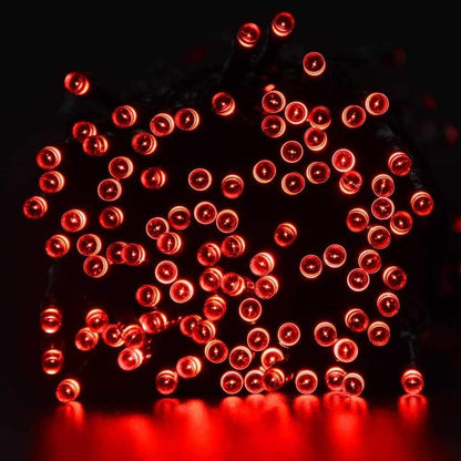 Joomer Red Solar Christmas Lights, 2 Pack Total 144FT 400 LED 8 Modes Waterproof Solar Christmas Lights Outdoor for Garden Yard Patio Christmas Decoration