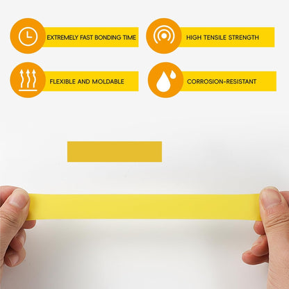 Self Fusing Silicone Tape 2 Rolls 1 in x 10' Yellow Waterproof Rescue Tape Rubber Leak Silicone Self-amalgamating Tape for Plumbing, Sealing Pipes, Hose Repair, Outdoor Coax and Tool Fixation