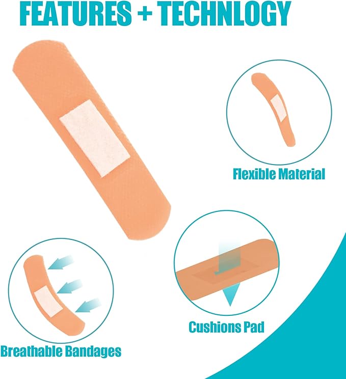 Lounsweer 720 Pcs Assorted Size Bandage Variety Flexible Fabric Adhesive Breathable Round Strip Butterfly Bandage for Waterproof Fingertip Wound Care Face Knee Scrape First Aid Kit Refill(Butterfly)