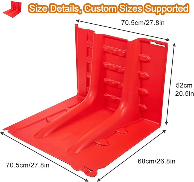 Flood Prevention Barriers,ABS Plastic Flood Barrier, 2/3/4/5/6/7/8/9/10/20/30-Pcs Flood Barrier L-Shaped Flood Barrier,for Underground Garage Warehouse Shopping(30-Pcs)