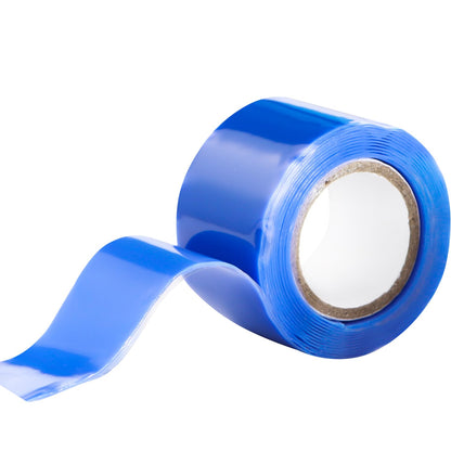 Self Fusing Silicone Tape 1 in x 5' Blue Waterproof Rubber Leak Proof Sealing Silicone Rubber Self-amalgamating Tape for Emergency Hot and Cold Water Pipe Repairs and Tool Fixation