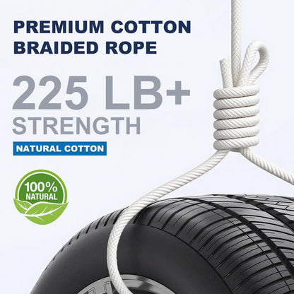 PerkHomy 500lb Cotton Rope 3/16" (5mm) 50 ft Multi Purpose Utility Diamond Braided Cord, Natural Cotton for Clothes Line Camping Crafting Flag Pole, Natural White