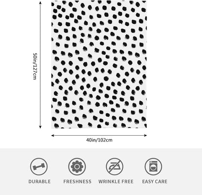 HGOD DESIGNS Polka DotsBlanket, Super Soft Brush Strokes Dots Throw Blanket 40"x50" Blanket for Bed Couch Chair Fall Winter Camping Living Room Office