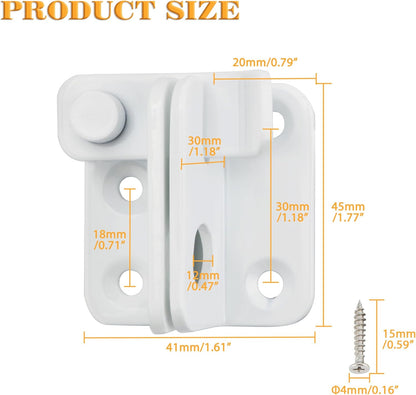 Alise Flip Latch Gate Latch White Shed Lock Shed Latch Barn Door Lock Locking Latches for Barn Fence Cabinet Garden Garage Window Pet Dog Cage,Stainless Steel Shed Door Latch Barn Door Lock,S-Size