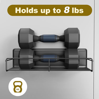 5-Pack Moveable Magnetic Spice Rack Organizer With 6 Hooks for Refrigerator, Metal Fridge Shelf, Black