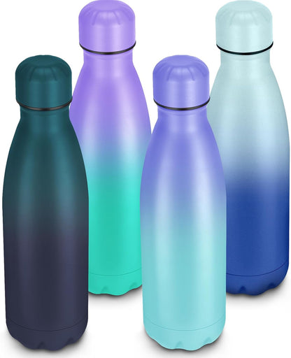 25oz Cola-Bottle Shaped Stainless Steel Leak-proof Water Bottle,Double Wall Vacuum Insulated Metal,Travel Mug For Sports Indoors & Outdoors,BPA-Free School Kid Flasks,Mix(4 Pack)