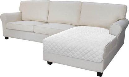 Easy-Going Sectional Couch Covers for Dogs L Shape Sofa Cover Reversible Sofa Slipcover Chaise Lounge Cover Furniture Protector Cover for Pets Dog Cat (42 x 68 inches, White/White)