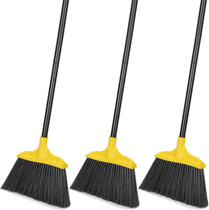 Kefanta 3 Pack Outdoor Broom Heavy-Duty Indoor Commercial Brooms 54 Inches for Courtyard Garage Restaurant Lobby Patio Mall Market Office Shop Home Kitchen Office Floor