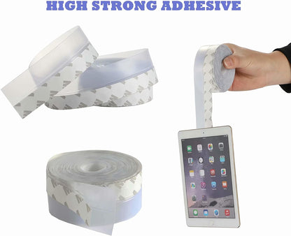 Weather Stripping Door Seal Strip,Door Strip Bottom for Doors Silicone Sealing Sticker Adhesive for Doors and Windows Gaps of Anti-Collision Silicone 5M/16FT (25MM, Transparent)