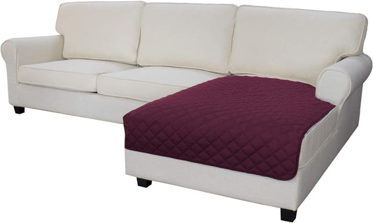 Easy-Going Sectional Couch Covers for Dogs L Shape Sofa Cover Reversible Sofa Slipcover Chaise Lounge Cover Furniture Protector Cover for Pets Dog Cat (42 x 52 inches, Wine/Wine)