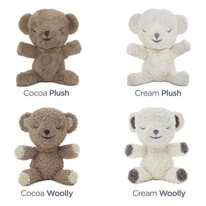 SNOObear White Noise Machine - Cry-Activated Plush Baby Sleep Soother - Cocoa Woolly