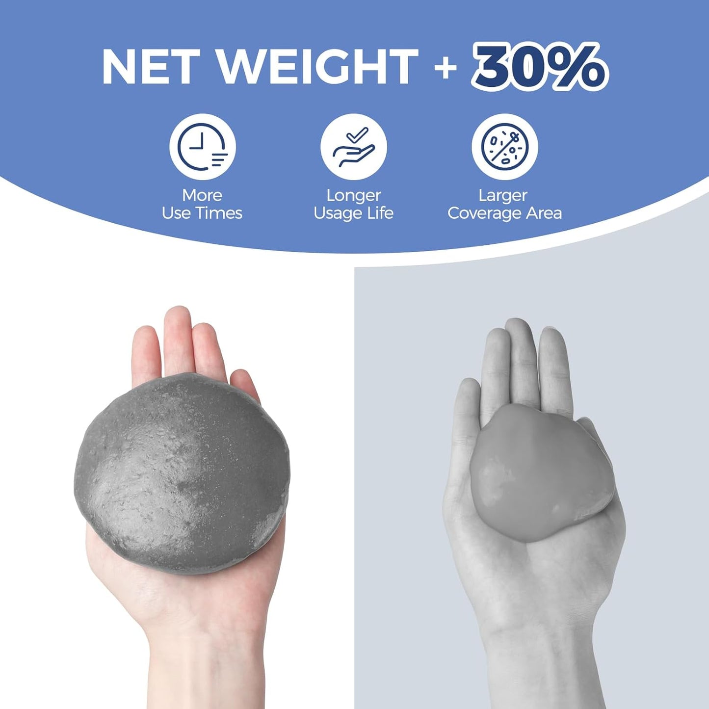 CLICK CLEAN 2Pcs Cleaning Gel for Car, 7oz Car Detailing Tools, Cleaning Putty Gel, Car Interior Cleaner Universal Dust Cleaner for Keyboard, Laptop, Air Vents (Coconut)