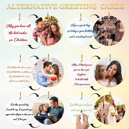 Sublimation Ceramic Ornament Blanks - 25PC Bulk White Round Porcelain Discs for Heat Press Printing - Personalized Xmas Tree Keepsake Crafts Gift