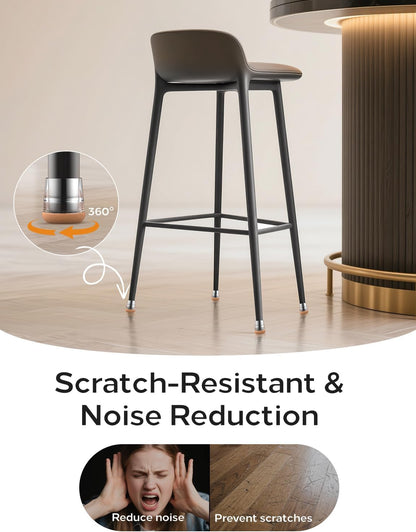 24-Pack Silicone Chair Leg Floor Protectors for Hardwood Floors -Felt Furniture Pads, Rubber Chair Leg Covers/Caps - Noise Reducing & Scratch-Proof - Round Small (Fits 14/16"-15/16" / 21-25mm), Clear