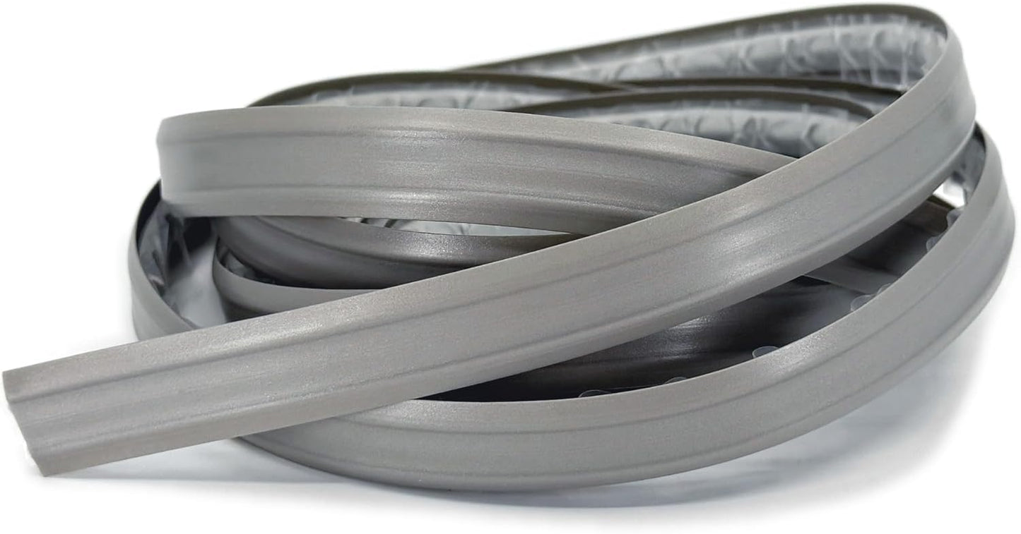 InstaTrim The Original Flexible Trim - 10ft Grey 1/2" Adhesive Trim with Many Uses Including Bathtubs, Sinks, Counters, Tile, Floors - Made in USA