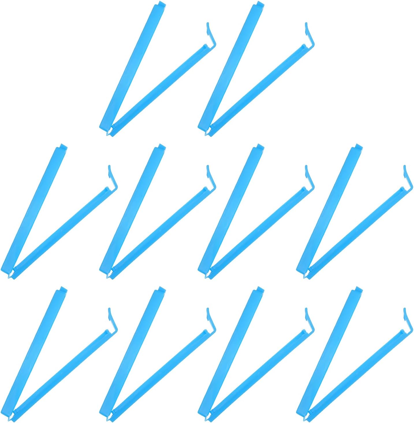 PATIKIL Sealing Clips 4.3 Inch, 10 Pack Reusable Plastic Bag Clip Clamp Sealer for Food Storage Snack Bag Home Kitchen, Blue
