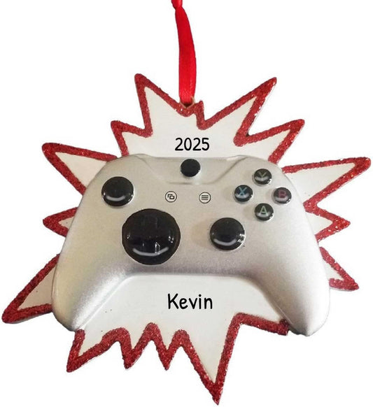 Elves Personalized Video Game Ornaments 2024 - Controller & Gamer Ornaments for Christmas Tree