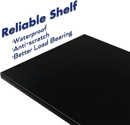 NUMENN Bookshelf, 6 Tier Bookshelves, Home Office Bookcase Shelf Storage Organizer, Free Standing Storage Shelving Unit for Bedroom, Living Room and Home Office, Black