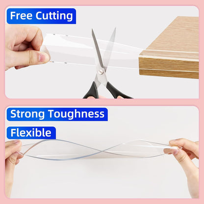 Clear Soft Corner Protectors for Furniture Strip,2in x9.84FT,2 Rolls,Sharp Edge & Table Bumper,Window Edge,Wall Protector, Soft Corner Guards Safe for Proof,Table Corner Protectors in Family