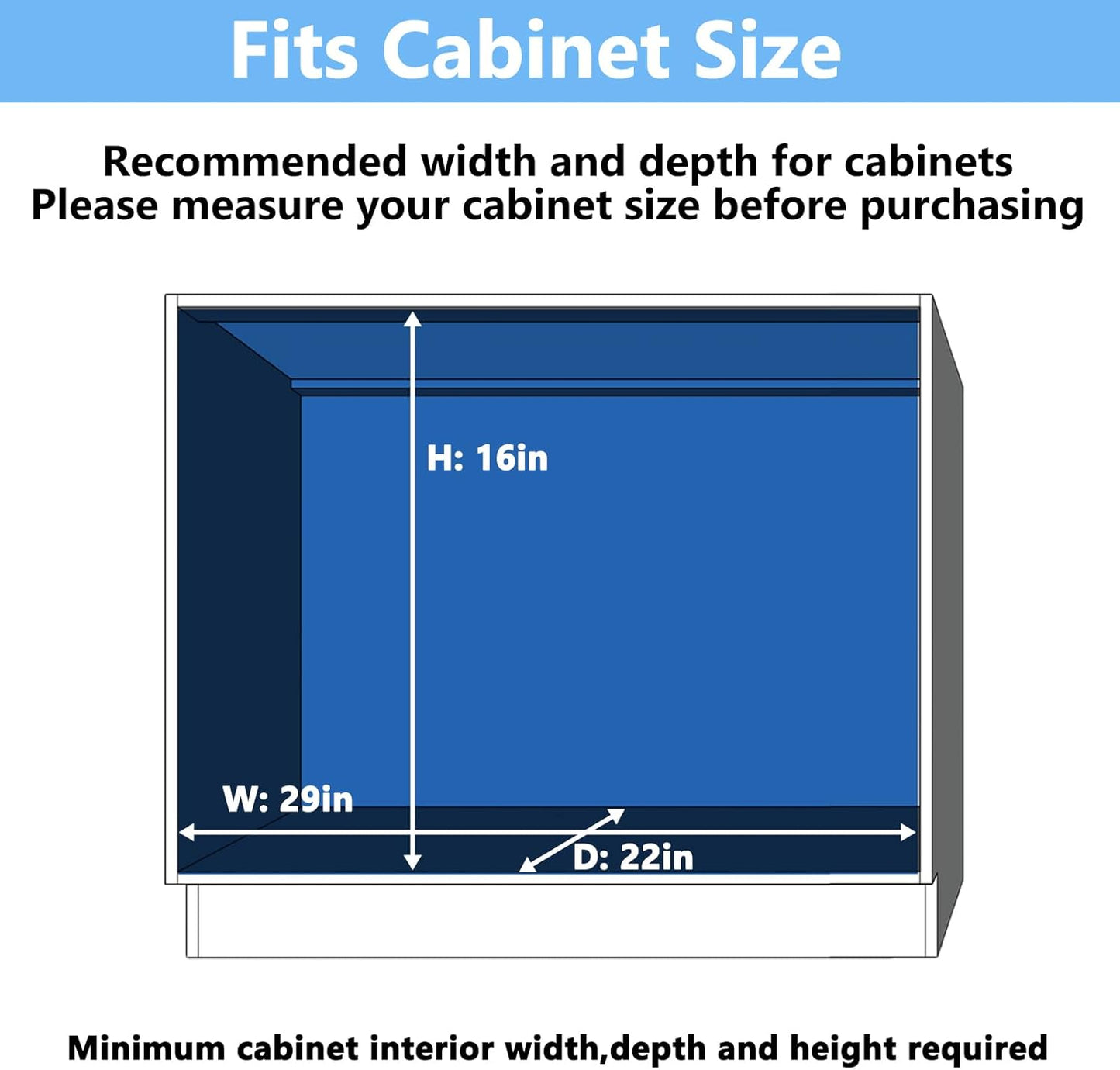 2 Tier Individual Pull Out Cabinet Organizer 28½" W x 21½" D, Heavy Duty Cabinet Pull Out Shelves, Slide Out Drawers Organization for Kitchen Cabinets Bathroom