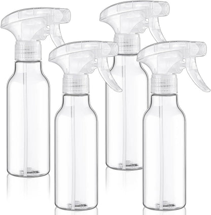 Cosywell Plastic Spray Bottles 8.8oz/260ml 3 Pack Empty Spray Bottle for Cleaning Mist/Stream Heavy Duty Water Spraying Bottle for Cooking Hair Care Essential Oils(Clear)