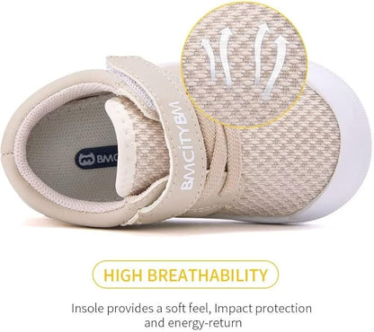 BMCiTYBM Baby Sneakers Girls Boys Lightweight Breathable Mesh First Walkers Shoes 6-24 Months