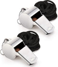 Fya Stainless Steel Whistle with Lanyard, Very Loud Sports Whistle, Perfect for Referees, Coaches, Polices, Emergency, Outdoor Sports,