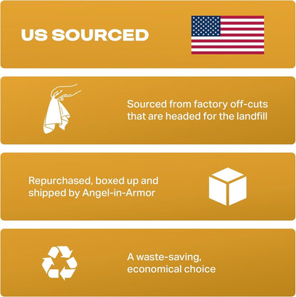 Angel-in-Armor White Terry Cloth Rags (16” x 19”) – 50lb Bulk Box of 100% Cotton Cleaning Rags – Reclaimed Towels for Plumbers, Shop Use, Janitorial, and Commercial Cleaning