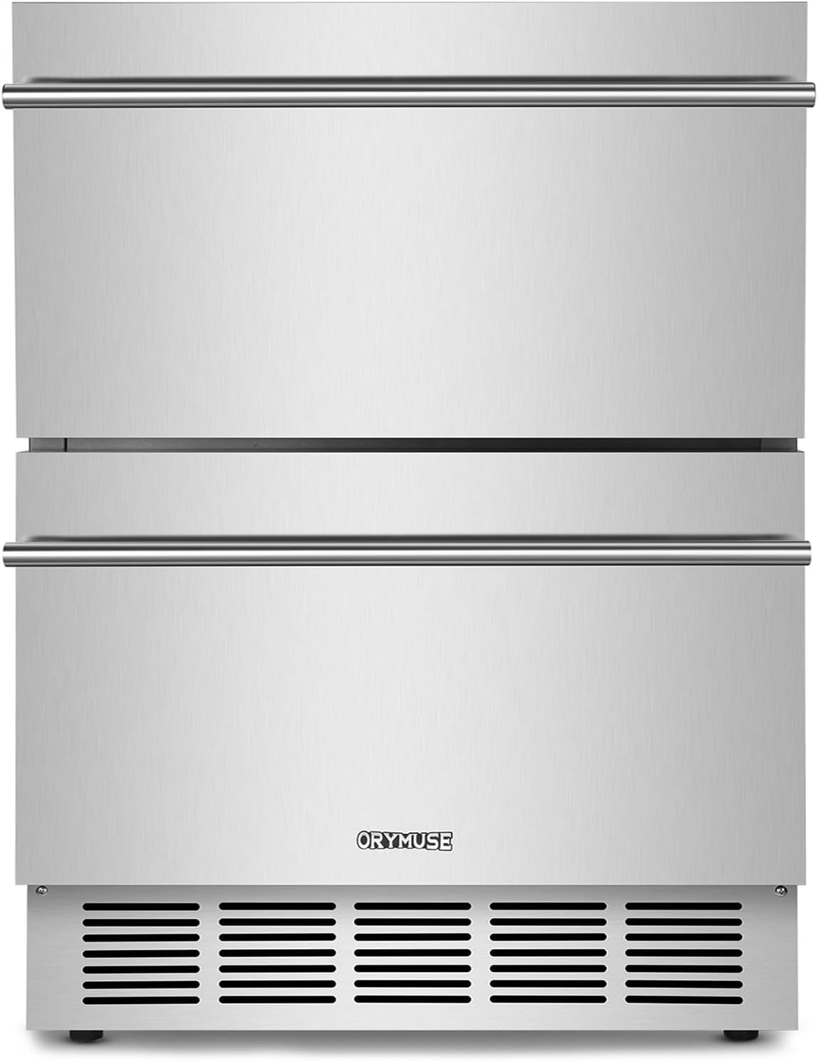 Outdoor Drawer Refrigerator, 24 Inch Undercounter Beverage Cooler Fridge with Stainless Steel Seamless Door Can Hold 154 Cans w/Powerful Cooling Compressor for Kitchen and Commercial