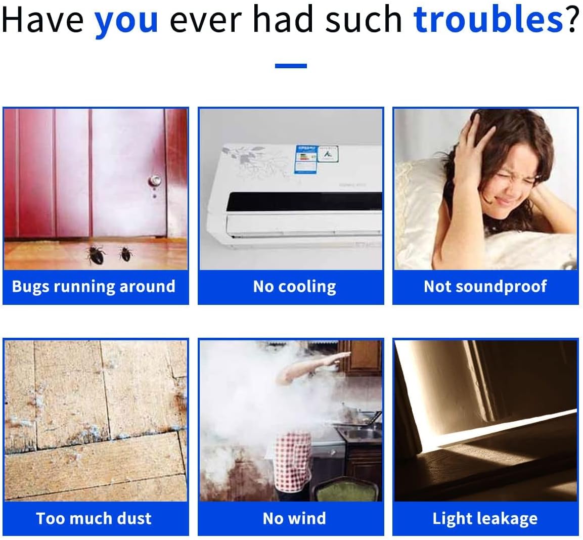 Door Draft Stopper, Strong Adhesive Door Sweep for Exterior and Interior Doors, 39” Length Cuttable Under Door Seal. (Brown, 1 Pack)